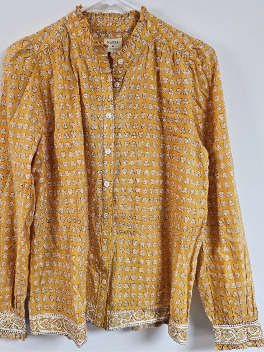 Marea By Liz Joy Charlie Thistle Shirt Button-front
Blouse Floral Ruffle Neck - Picture 2 of 4